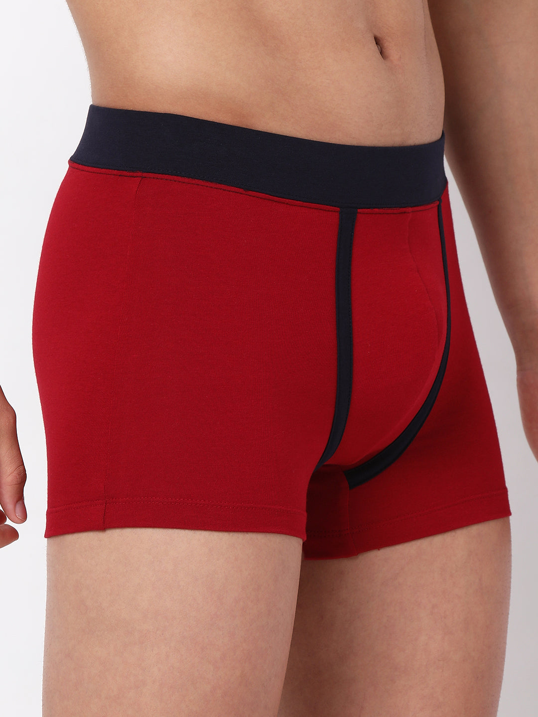 Men Premium Cotton Blend Maroon Trunk- Underjeans By Spykar