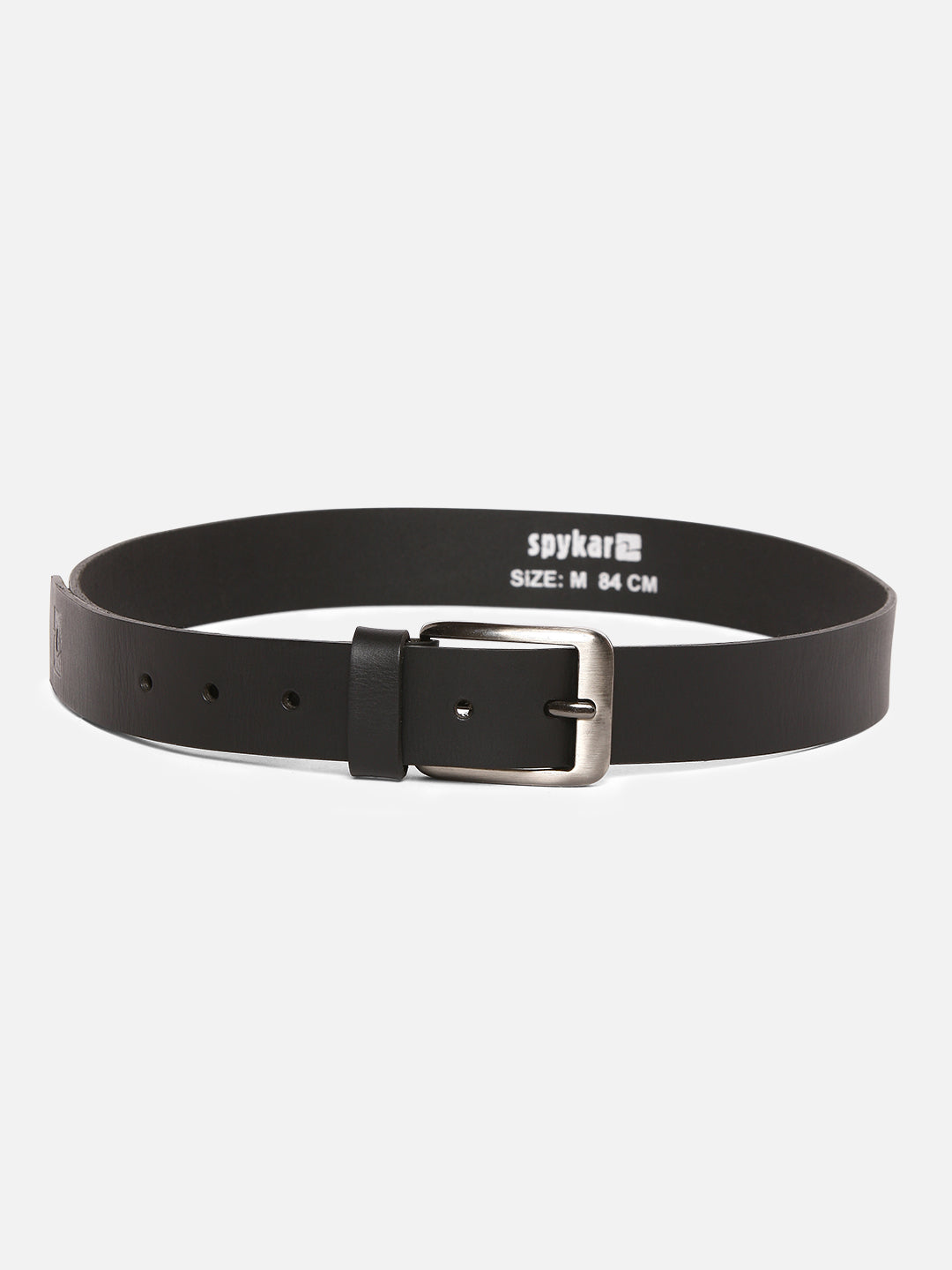 Spykar Men Black Leather Belt