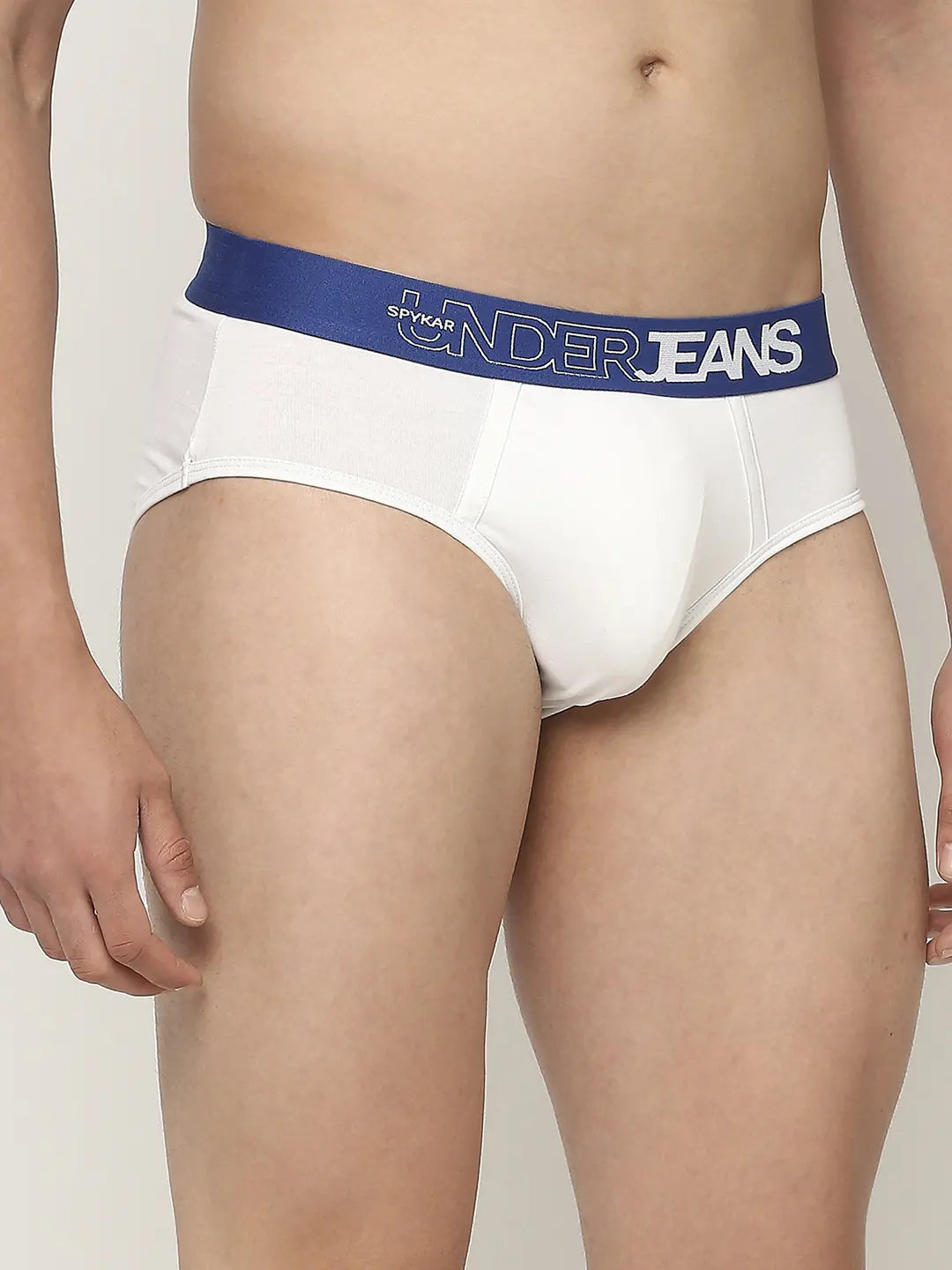 Men Premium Assorted Cotton Blend Printed Brief - Pack Of 3- Underjeans By Spykar