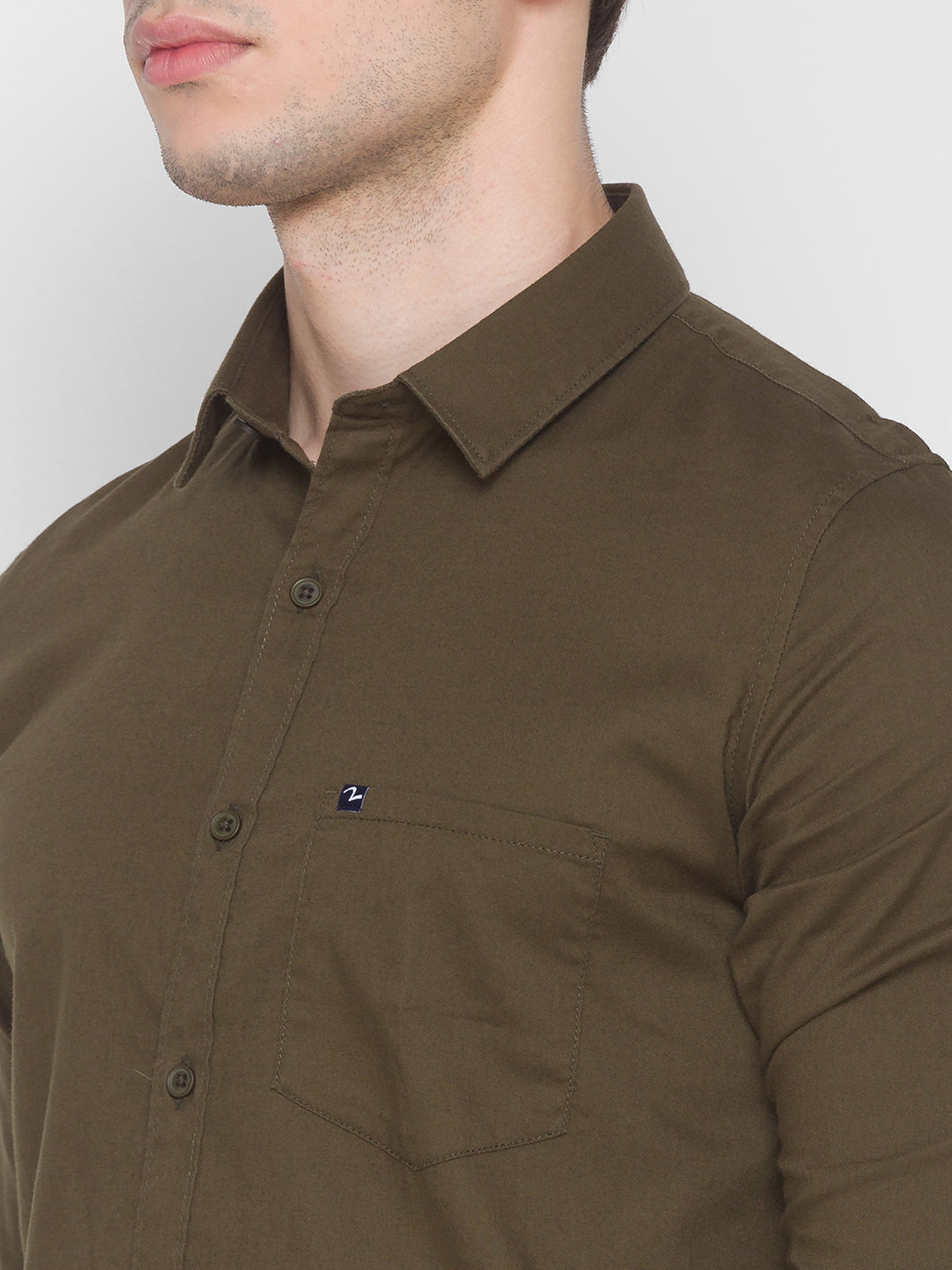 Spykar Green Cotton Men Shirt