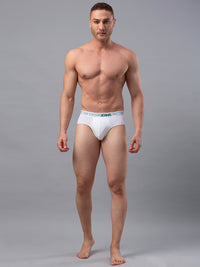 Underjeans By Spykar Men Premium Cotton Blend White Brief - (Pack Of 2)