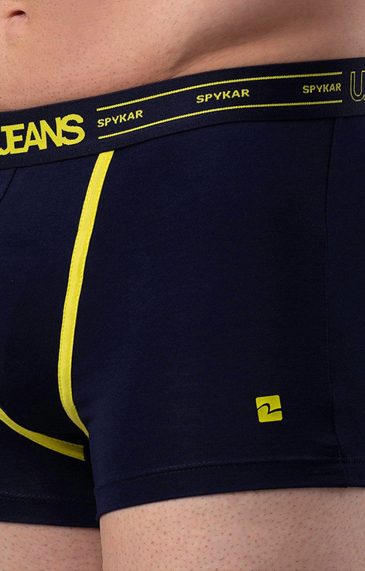 Underjeans By Spykar Men Navy Blue Solid Trunks