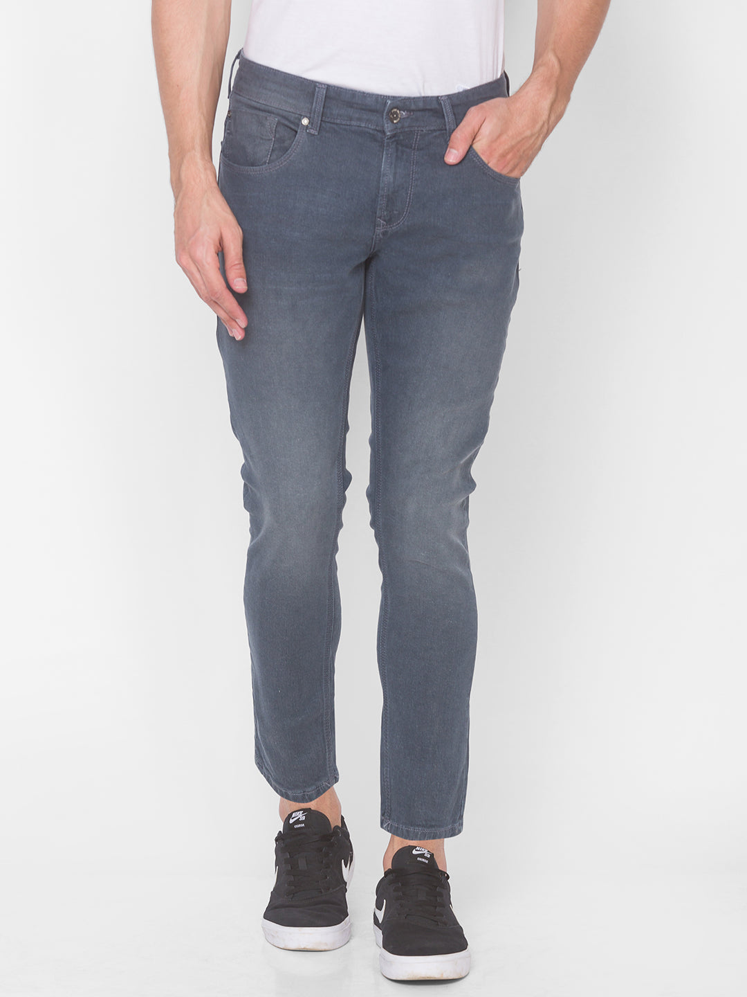 Spykar Grey Cotton Men Jeans (Kano)