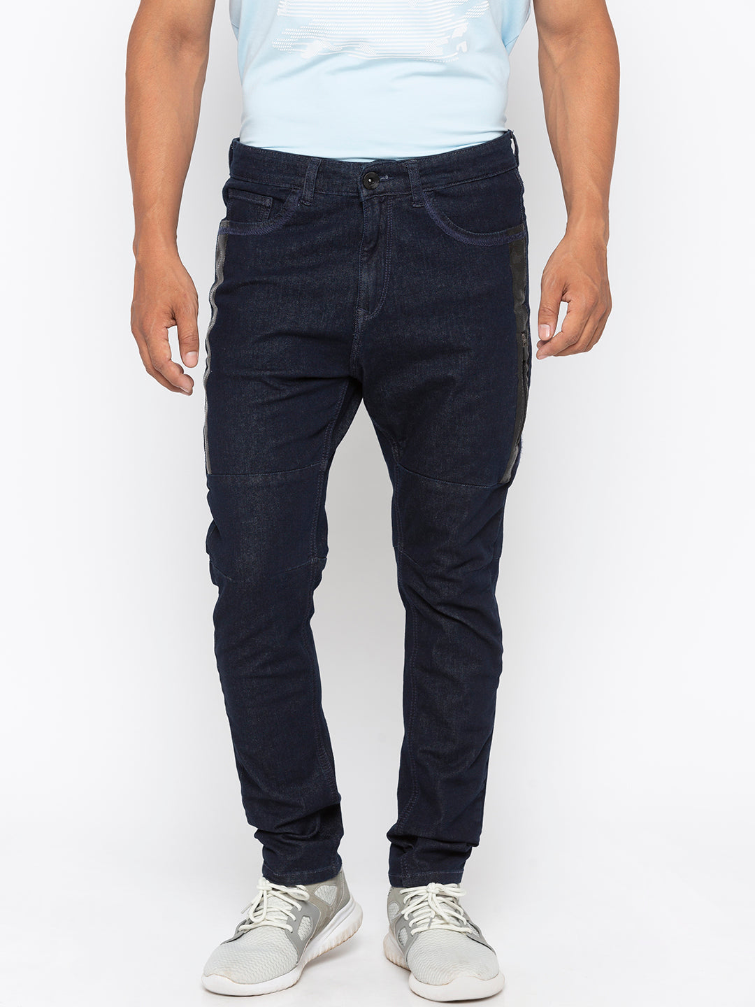 Spykar Men Blue Cotton Slim Fit Narrow Length Jeans (Skinny)