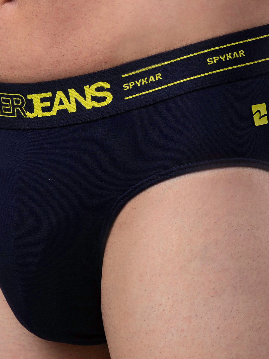 Underjeans By Spykar Men Premium Cotton Blend Navy Brief