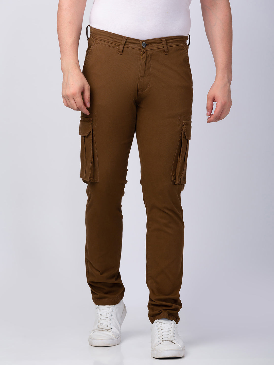 Black Relax Fit Ankle Length Nylon Cargo Pant  Flynoff