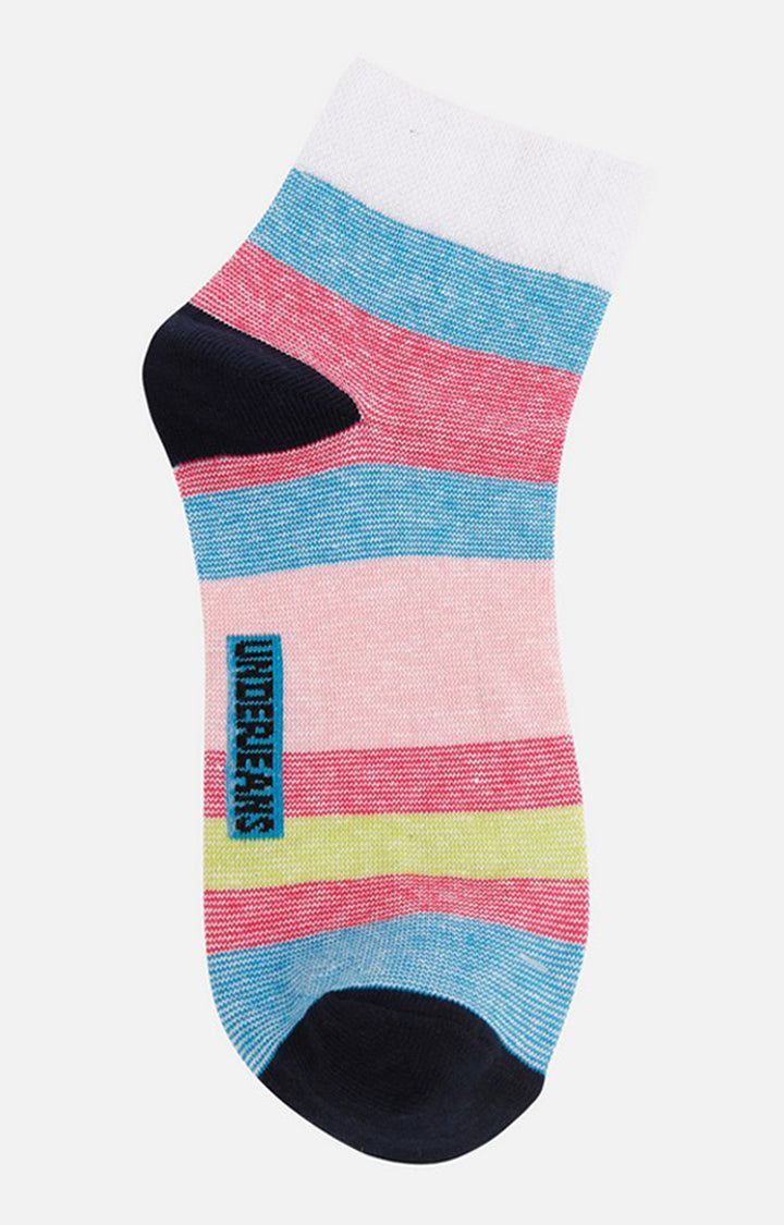 Men Premium Pink Ankle Length (Non Terry) Single Pair of Socks- UnderJeans by Spykar