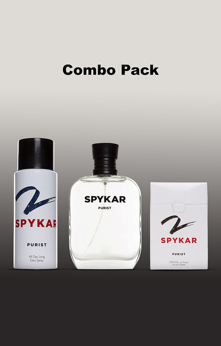 Spykar Purist Perfume Deodorant & Pocket Perfume Combo - Pack Of 3