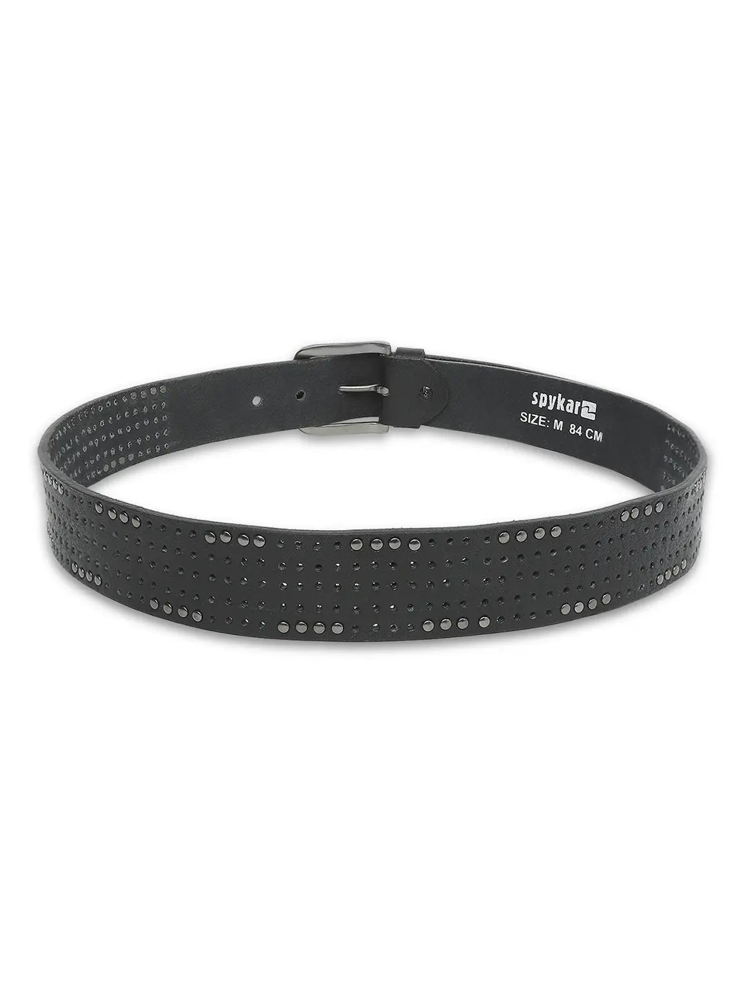 Spykar Men Black Leather Belt