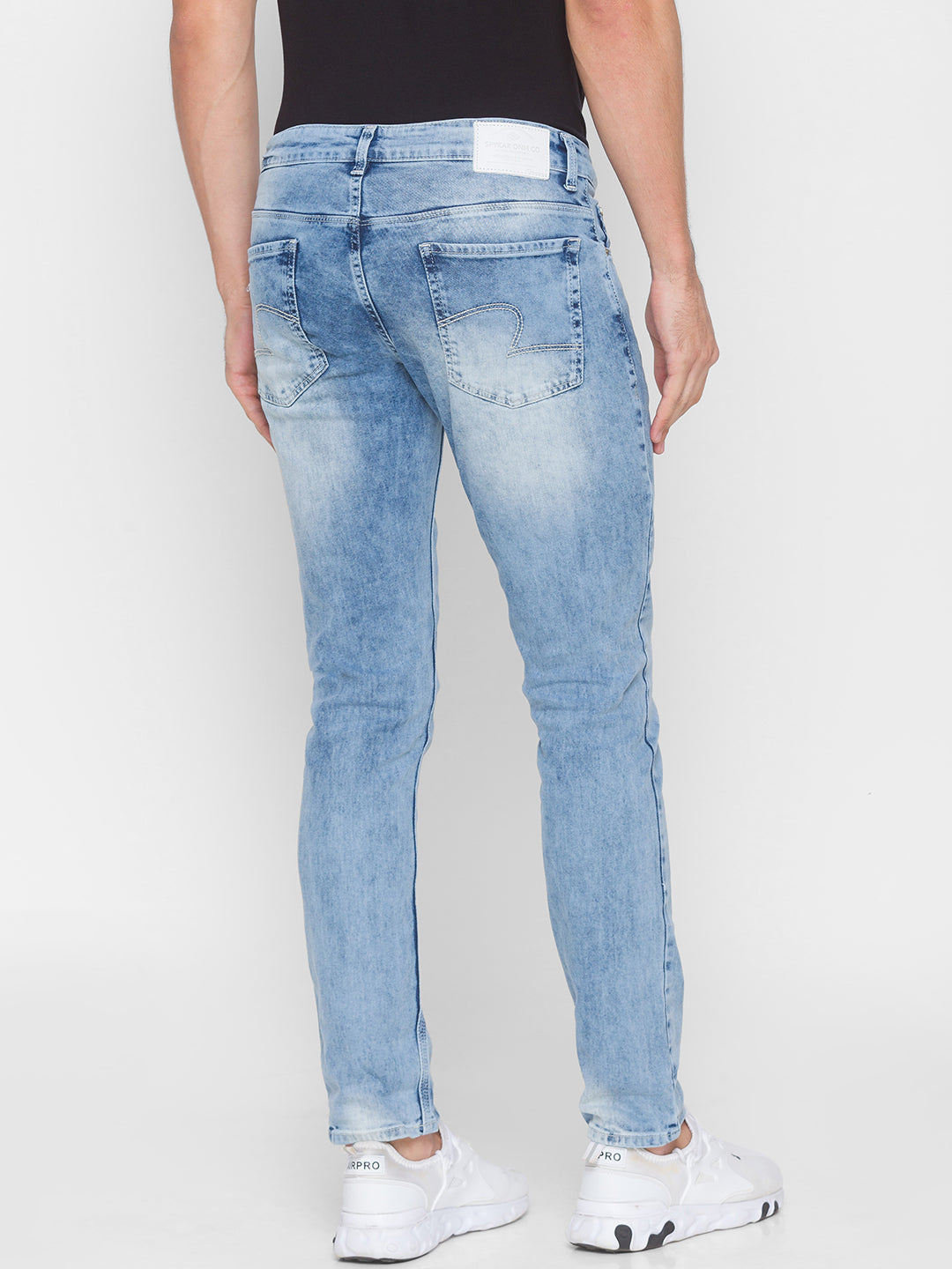 Spykar Men Blue Cotton Regular Fit Narrow Length Jeans (Rover)