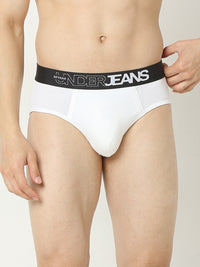 Underjeans By Spykar Men Premium White Brief Pack Of 2