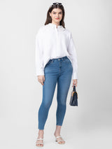 Spykar Women Light Blue Cotton Super Skinny Ankle Length Jeans (Alexa)