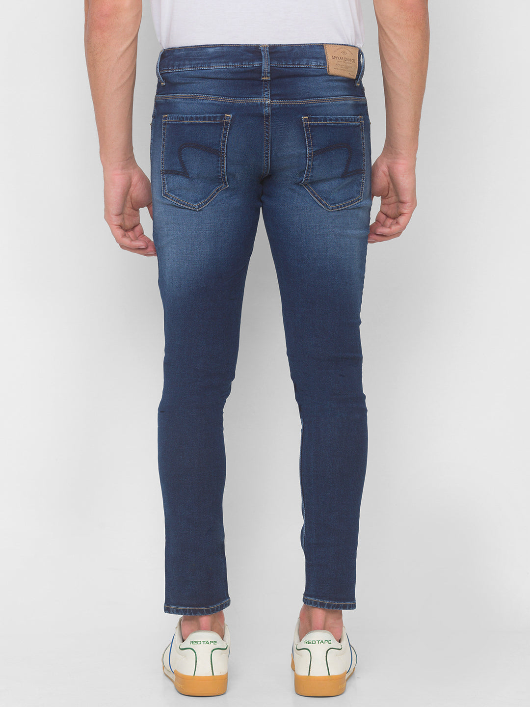 Spykar Men Blue Cotton Slim Fit Tapered Length Jeans (Kano)