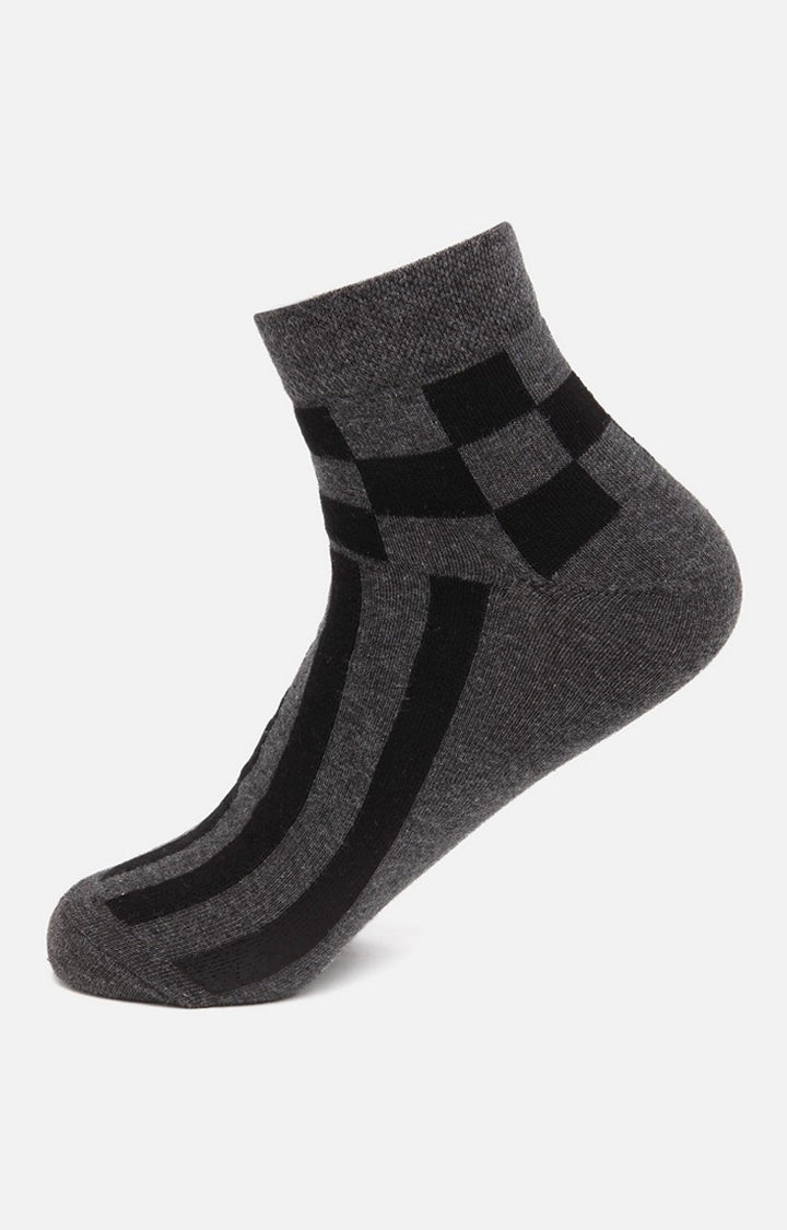 Men Premium Anthra Ankle Length (Non Terry) Single Pair Of Socks- Underjeans By Spykar