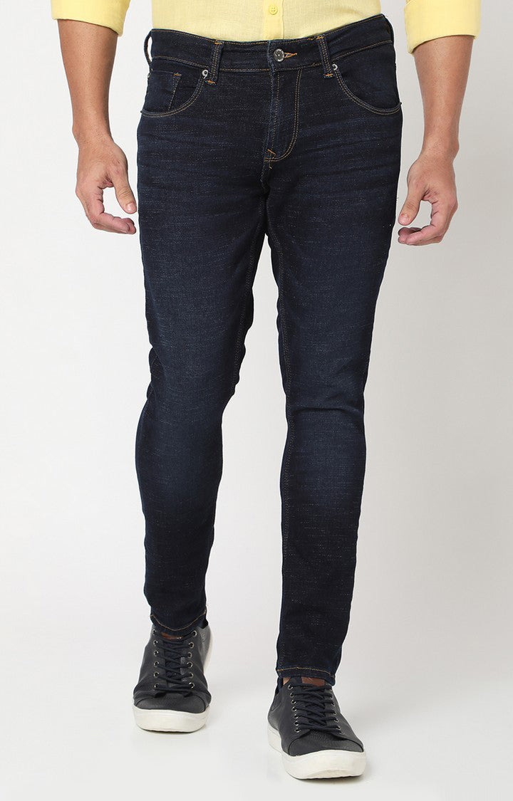 Spykar Men Dark Blue Cotton Slim Fit Tapered Length Jeans (Kano)