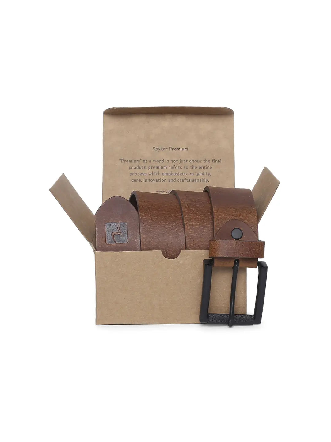 Spykar Men Tan Leather Belt