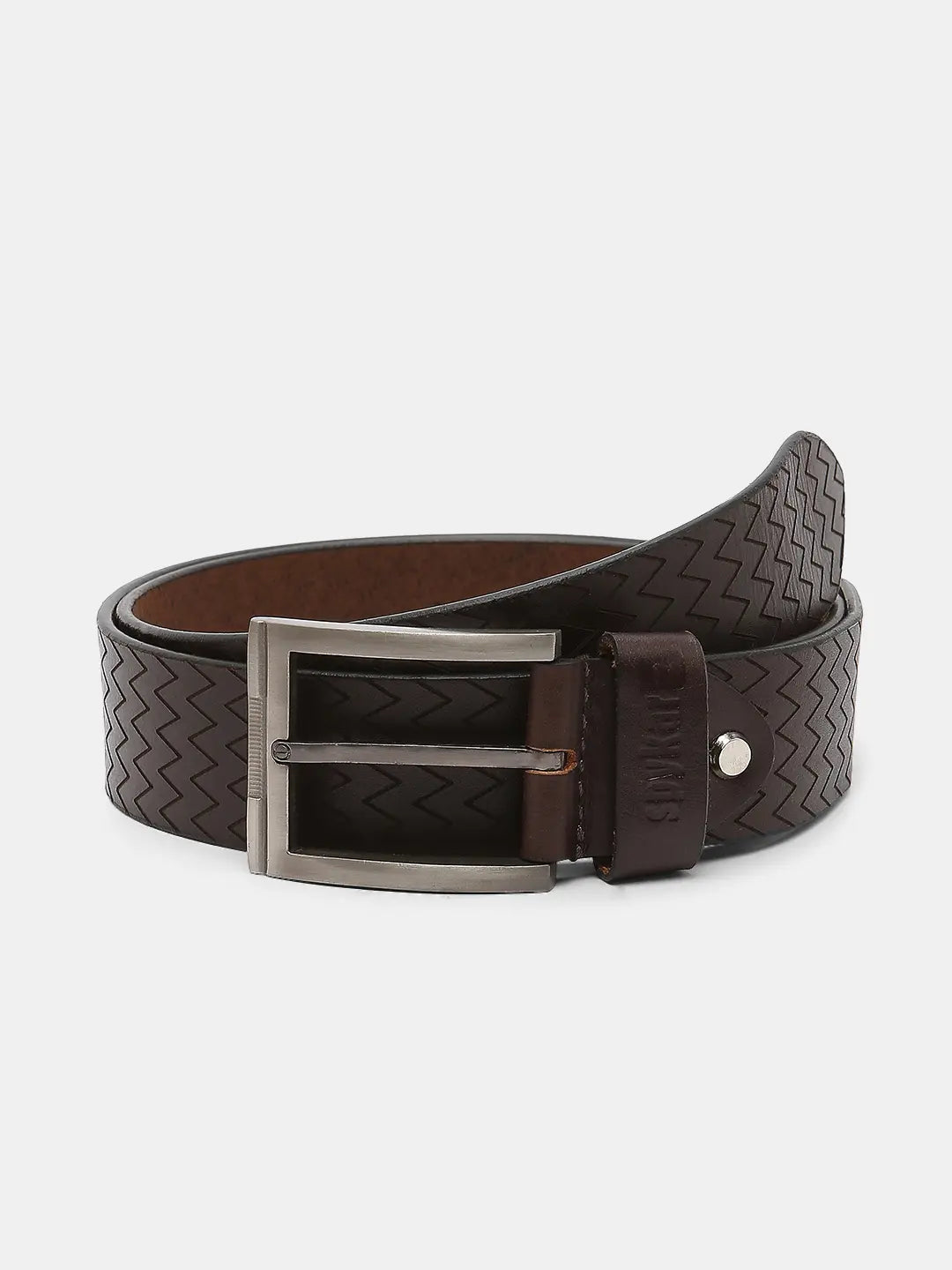 Spykar Black Leather Belt & Wallet Combo