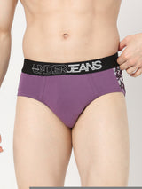 Underjeans by Spykar Men Premium Pack of 2 Black-Purple Brief