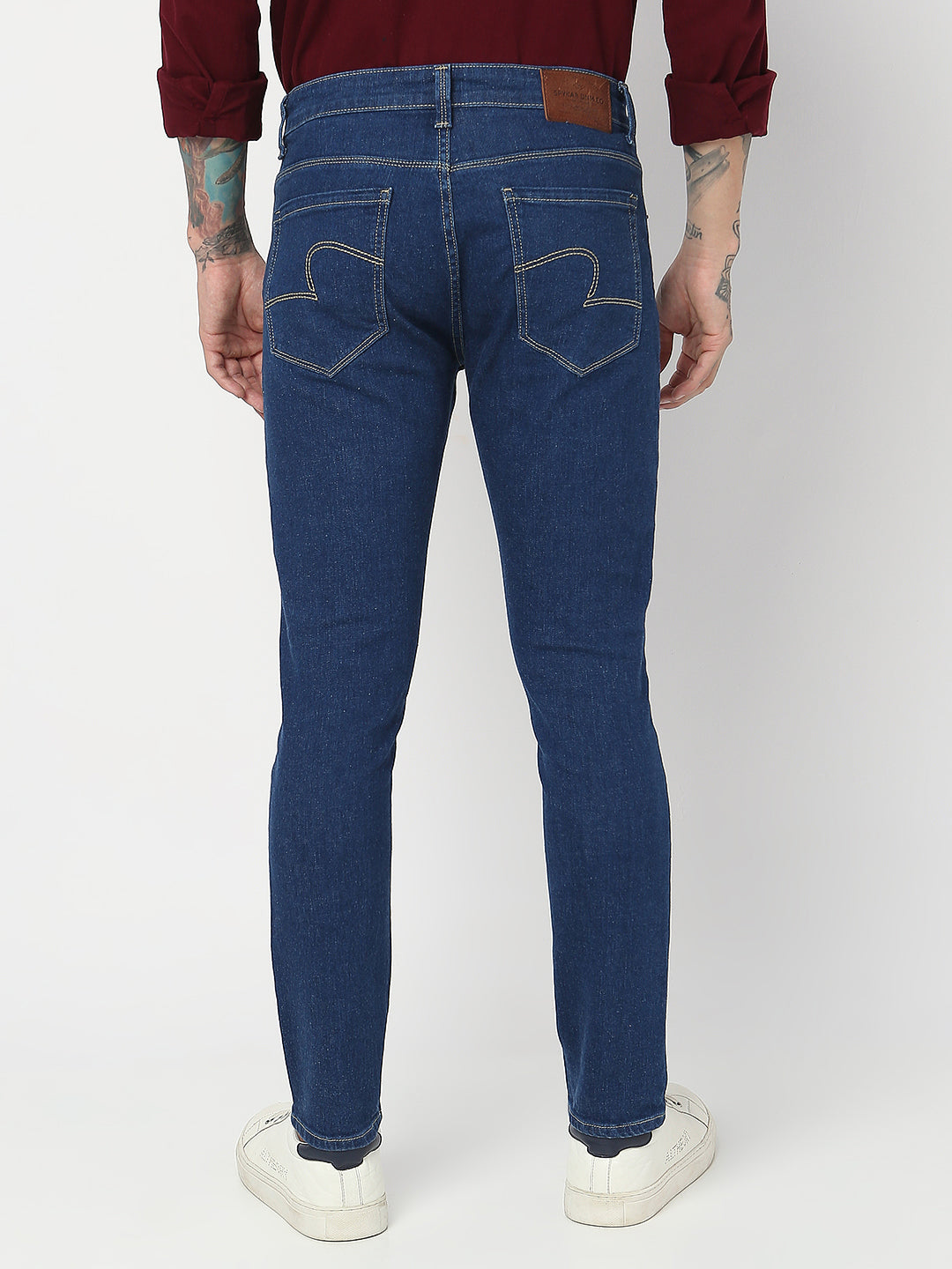 Spykar Men Raw Blue Cotton Slim Fit Tapered Length Jeans (Kano)