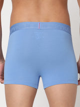 Men Premium Bright Blue Cotton Blend Trunk- Underjeans By Spykar