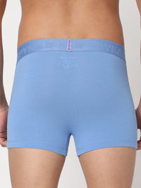 Men Premium Bright Blue Cotton Blend Trunk- Underjeans By Spykar
