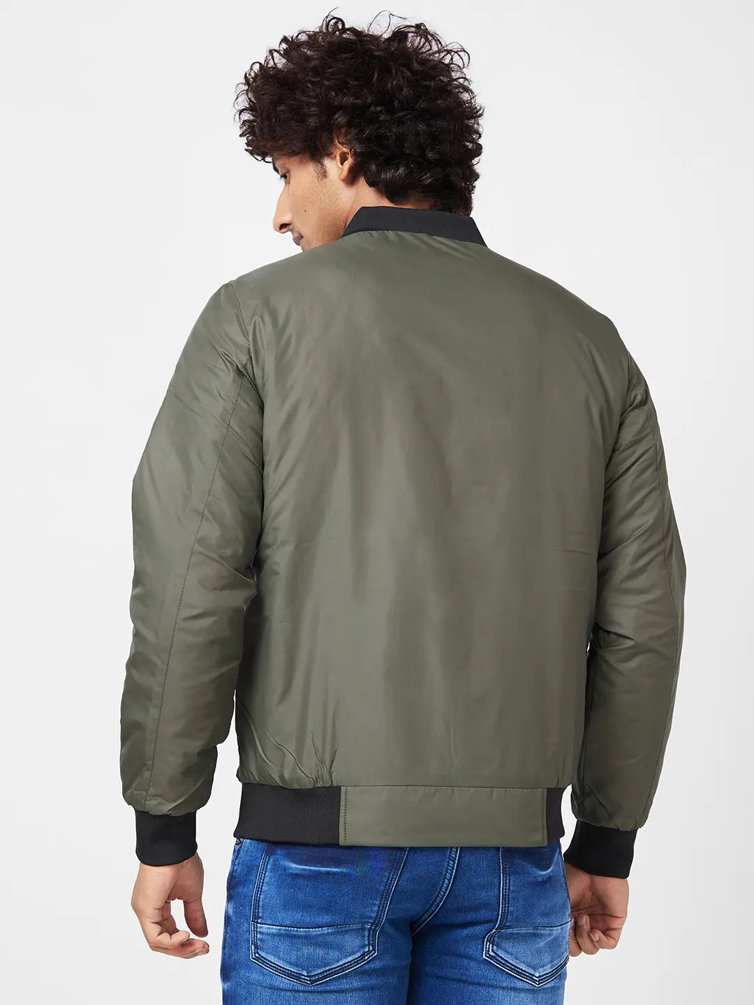 Buy Spykar Men Military Green Polyester Straight Fit Full Sleeve Plain  Lapel Casual Reversible Jacket at Amazon.in
