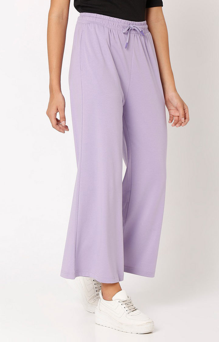 Spykar Lilac Blended Slim Fit Cutlottes For Women