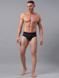 Underjeans By Spykar Men Premium Cotton Blend Grey Brief