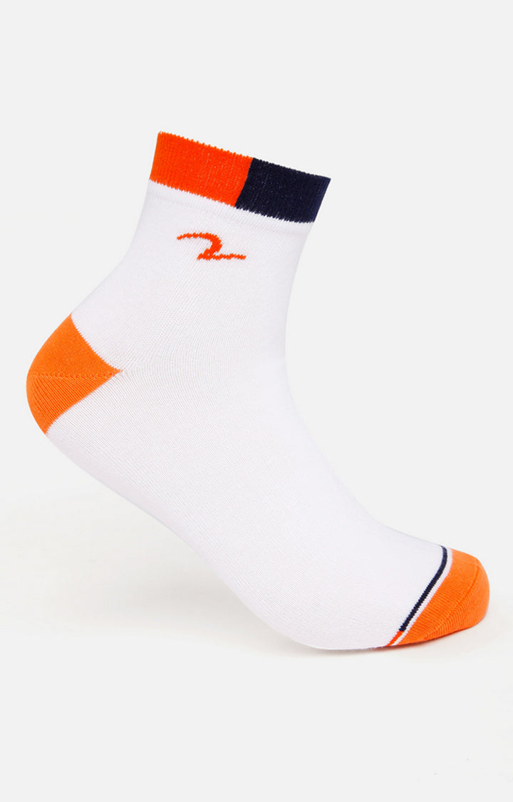 Spykar Green & Orange Solid Ankle Length Socks