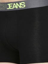 Men Premium Olive & Black Cotton Blend Trunk - Pack Of 2- Underjeans By Spykar
