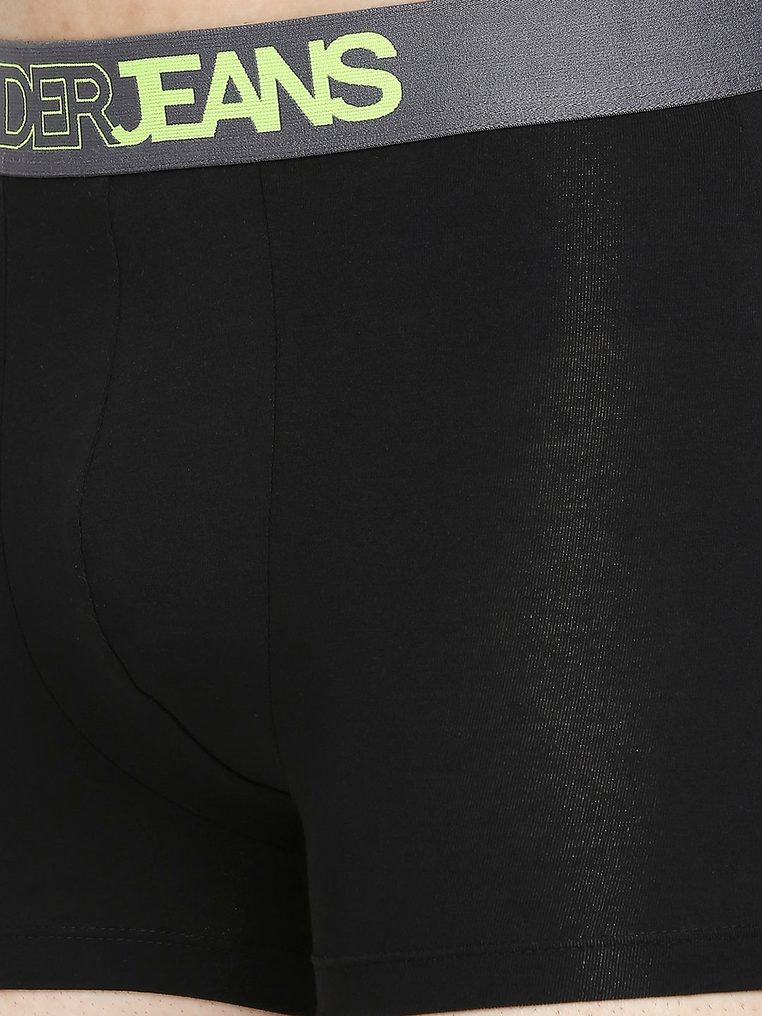 Men Premium Olive & Black Cotton Blend Trunk - Pack Of 2- Underjeans By Spykar
