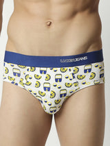 Men Premium Assorted Cotton Blend Printed Brief - Pack Of 3- Underjeans By Spykar