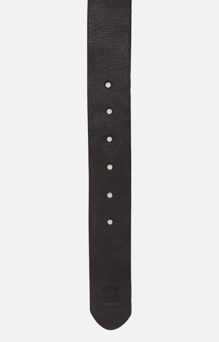 Spykar Men Black Genuine Leather Belt