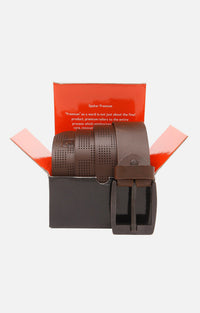 Spykar Men Brown Genuine Leather Belt