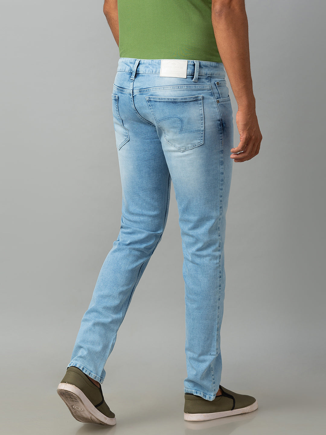 Spykar Men Blue Cotton Comfort Fit Straight Fit Jeans (Ricardo)