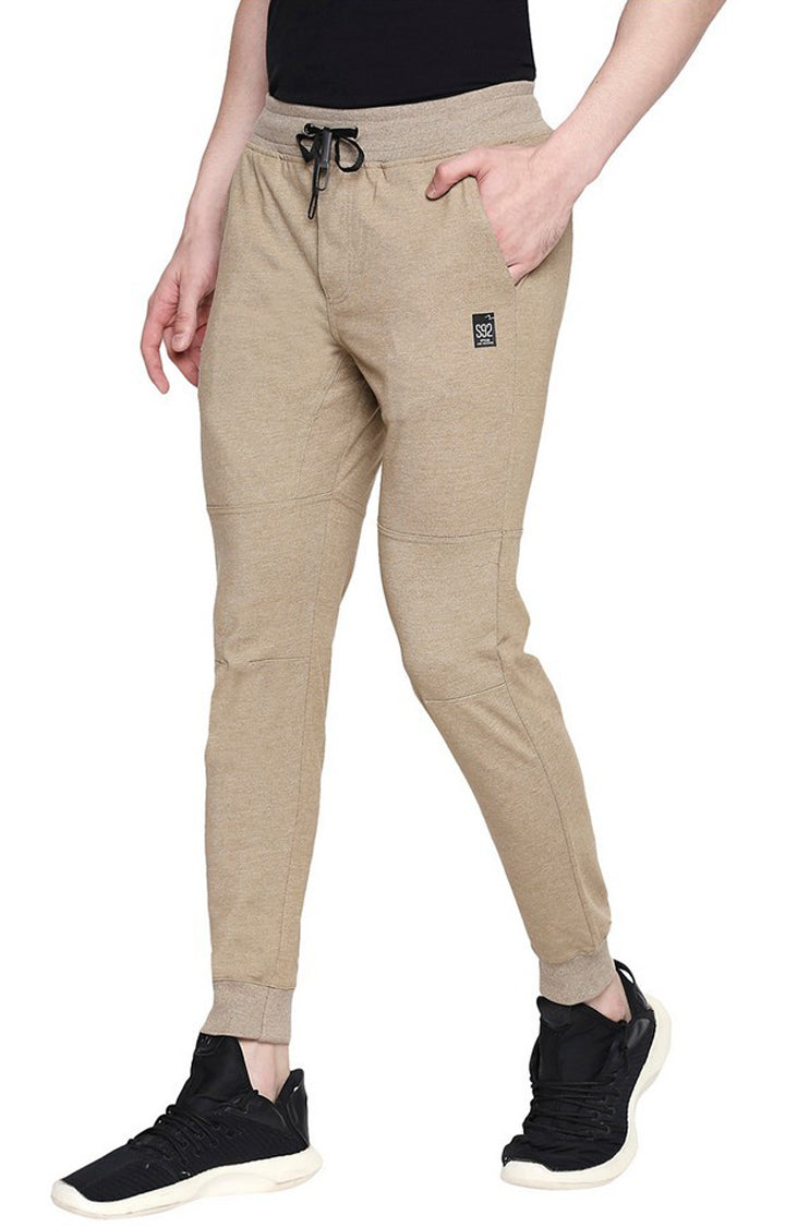 Spykar Men Brown Cotton Regular Fit Mid Rise Trackpant