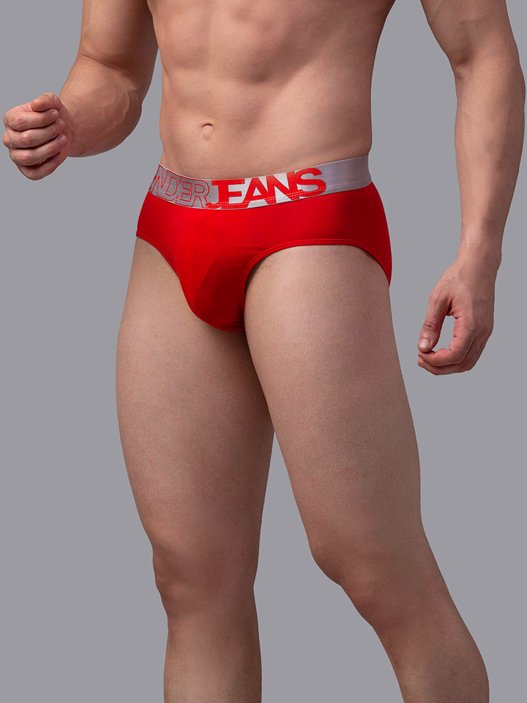 Underjeans By Spykar Men Cotton Blend Red Brief