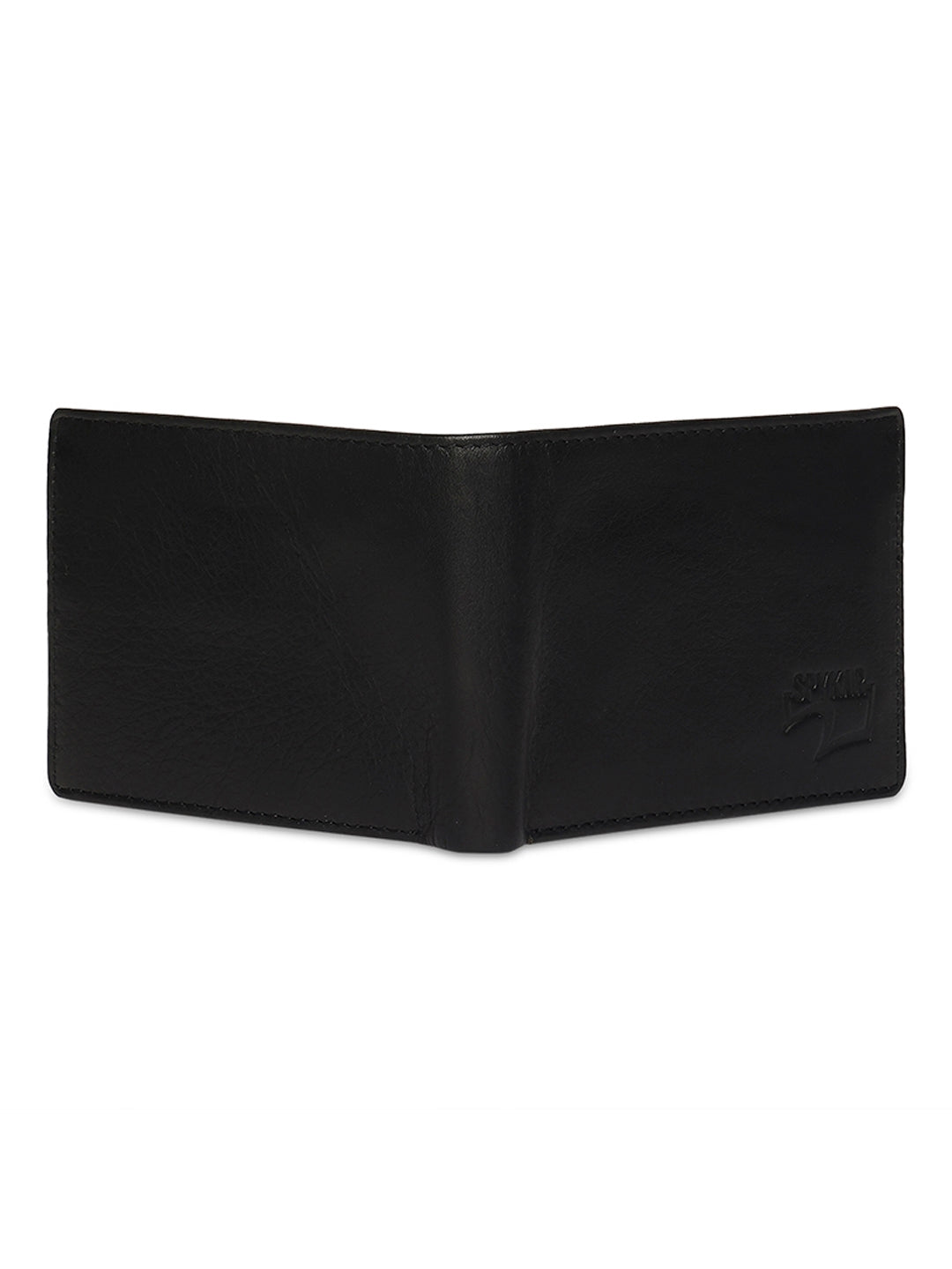 Spykar Men Black Leather Bi-Fold Wallet