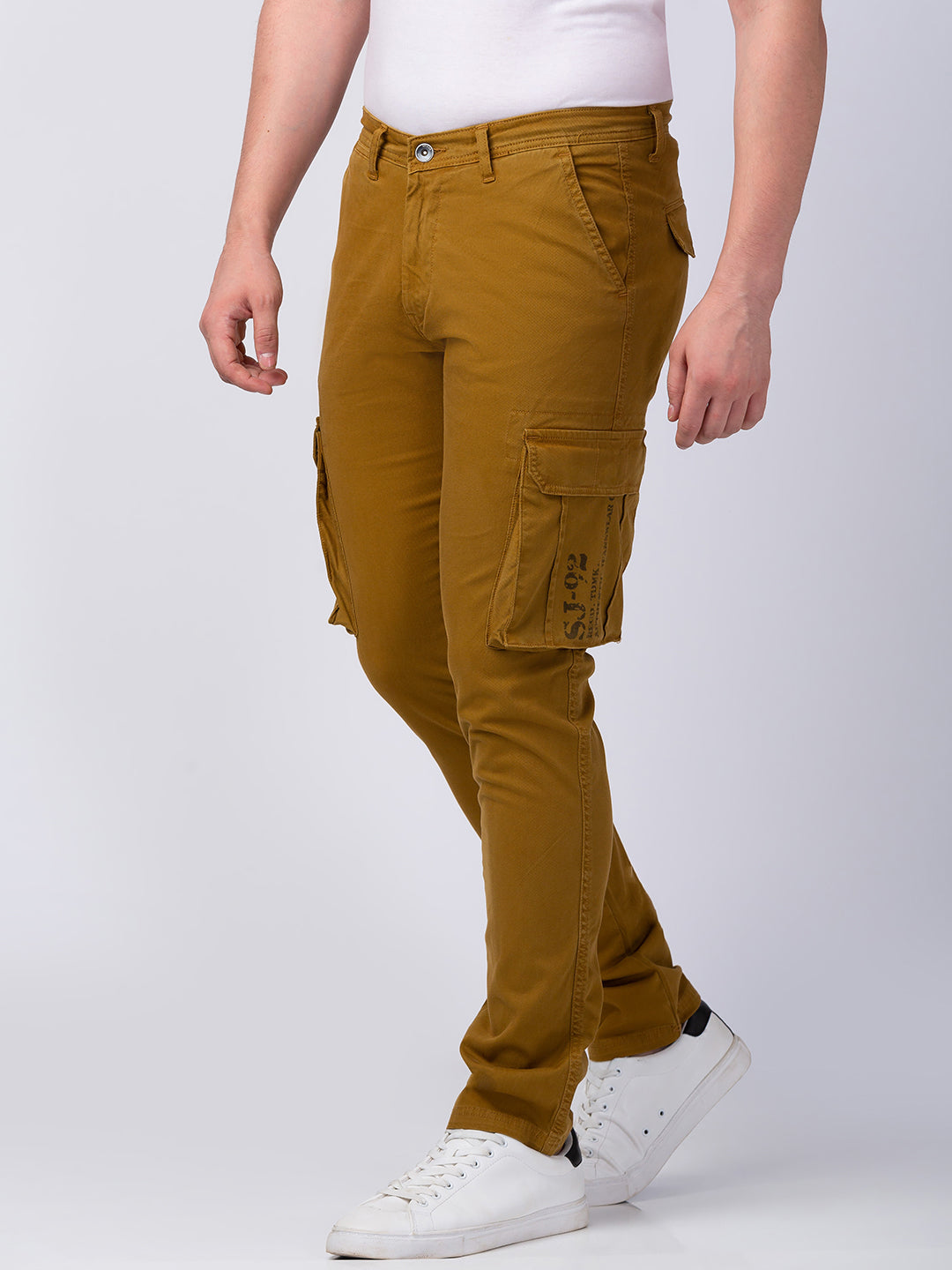 KHAKI CARGO PANT TAPERED FIT  ROOKIES