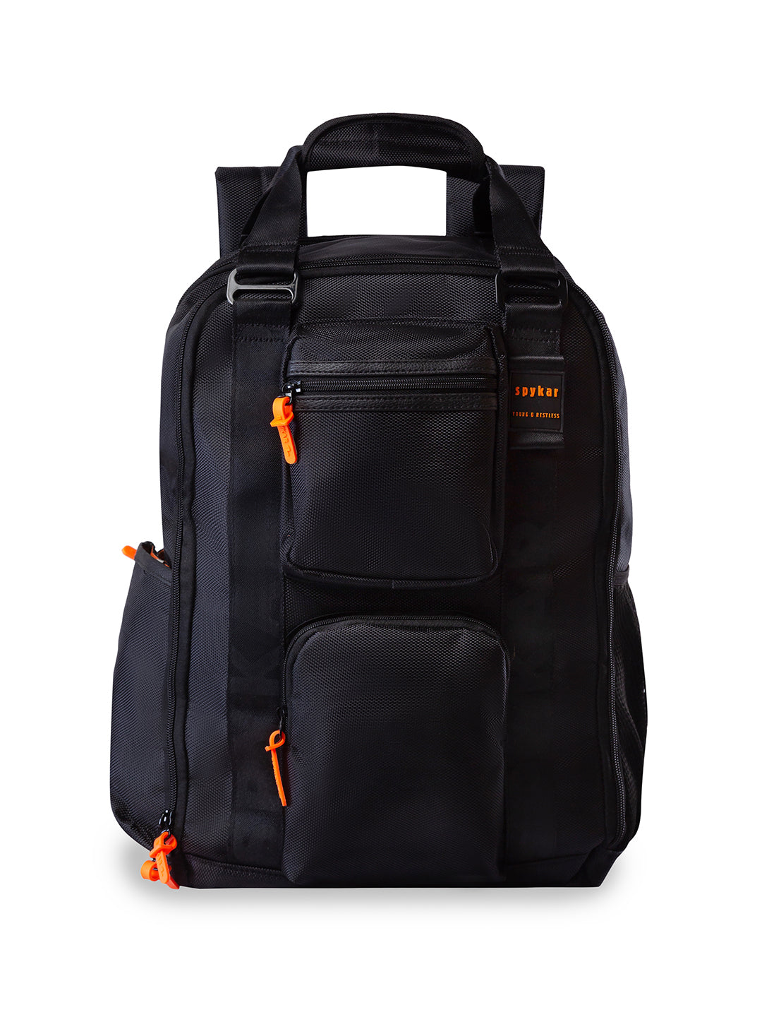 Spykar Men Black Casual Traveler Backpack